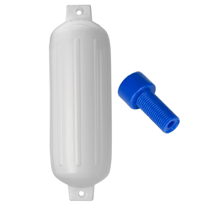 POLYFORM G-5 TWIN EYE FENDER 8.8" X 26.8", WHITE W/ADAPTER