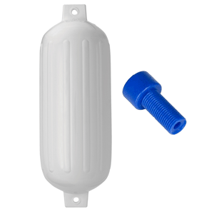 POLYFORM G-6 TWIN EYE FENDER 11" X 30", WHITE W/ADAPTER