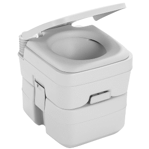 DOMETIC 965 MSD PORTABLE TOILET W/MOUNTING BRACKETS, 5 GALLON, PLATINUM