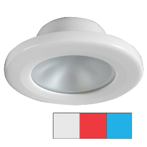 I2SYSTEMS APEIRON A3120 SCREW MOUNT LIGHT, RED, COOL WHITE & BLUE, WHITE FINISH