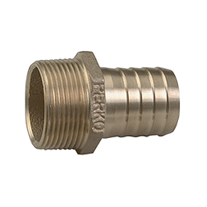 PERKO 1" PIPE TO HOSE ADAPTER STRAIGHT BRONZE MADE IN THE USA