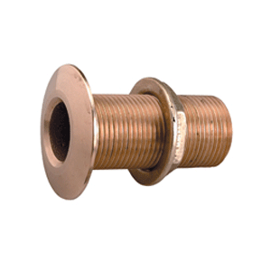 PERKO 1-1/4" THRU-HULL FITTING W/PIPE THREAD BRONZE MADE IN THE USA