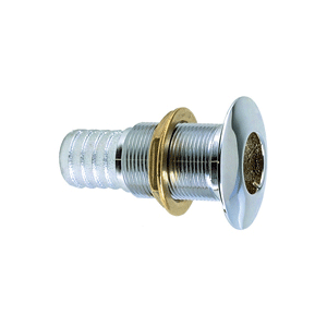 PERKO 1" THRU-HULL FITTING F/ HOSE CHROME PLATED BRONZE MADE IN THE USA
