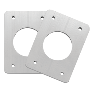 TACO BACKING PLATES F/GRAND SLAM OUTRIGGERS, ANODIZED ALUMINUM
