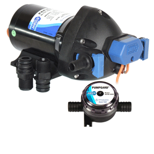 JABSCO PAR-MAX SHOWER DRAIN/GENERAL PURPOSE PUMP, 3.5GPM-25PSI-12VDC W/STRAINER