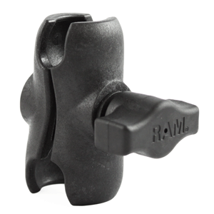 RAM MOUNT COMPOSITE SHORT DOUBLE SOCKET ARM F/1" BALL