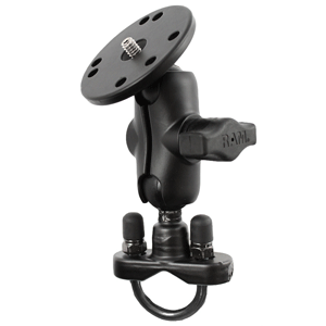 RAM MOUNT HANDLEBAR U-BOLT BASE SHORT ARM W/1/4" -20 THREADED STUD F/ CAMERAS