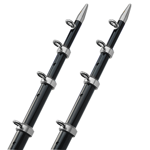 TACO 15' TELESCOPIC OUTRIGGER POLES HD 1-1/2", BLACK/SILVER