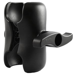 RAM MOUNT DOUBLE SOCKET SHORT ARM F/3-3/8" E SIZE BALL BASE