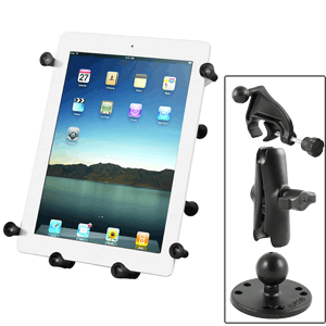 RAM MOUNT UNIVERSAL X-GRIP III LARGE TABLET HOLDER, FITS NEW IPAD, INCLUDES YOKE MOUNT