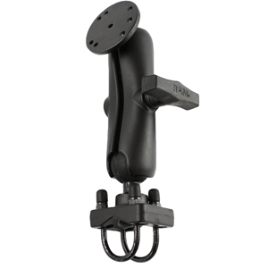 RAM MOUNT DOUBLE U-BOLT RAIL MOUNT W/ROUND BASE