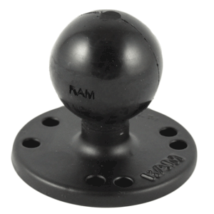 RAM MOUNT 2.5" ROUND BASE W/0.31-18 FEMALE THREAD & 1.5" BALL, AMPS PATTERN
