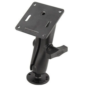 RAM MOUNT DOUBLE SOCKET ARM W/2.5" ROUND BASE & 3.625" SQUARE BASE