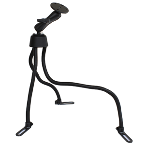 RAM MOUNT POD III NO-DRILL MOUNT W/DOUBLE SOCKET ARM, 2.5" ROUND BASE & 3.68" ROUND BASE