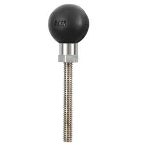 RAM MOUNT 1/4"-20 X 2 1/4" THREADED STUD W/1" BALL