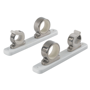 TACO 2-ROD HANGER W/POLY RACK, POLISHED STAINLESS STEEL