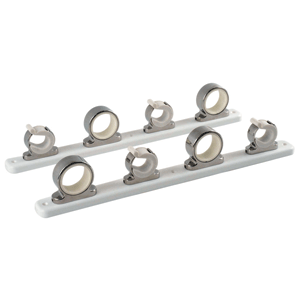 TACO 4-ROD HANGER W/POLY RACK, POLISHED STAINLESS STEEL