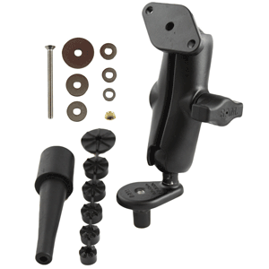 RAM MOUNT FORK STEM MOTORCYCLE BASE W/DOUBLE SOCKET DIAMOND