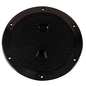 BECKSON 6" NON-SKID SCREW-OUT DECK PLATE, BLACK