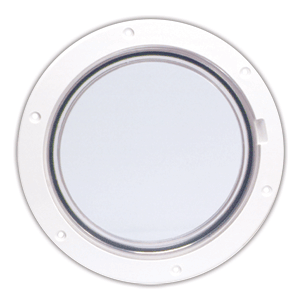 BECKSON 6" CLEAR CENTER PRY-OUT DECK PLATE, WHITE