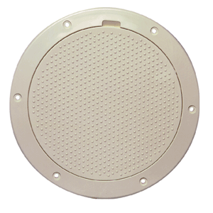 BECKSON 6" NON-SKID PRY-OUT DECK PLATE, BEIGE