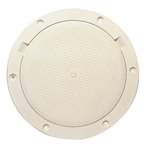 BECKSON 8" NON-SKID PRY-OUT DECK PLATE, BEIGE