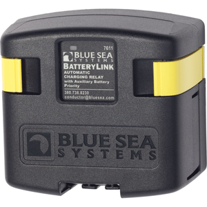 BLUE SEA 7611 DC BATTERYLINK AUTOMATIC CHARGING RELAY, 120 AMP W/AUXILIARY BATTERY CHARGING