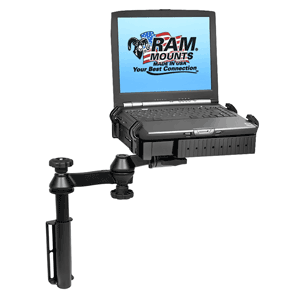 RAM MOUNT UNIVERSAL FLAT SURFACE VERTICAL DRILL-DOWN VEHICLE LAPTOP MOUNT STAND