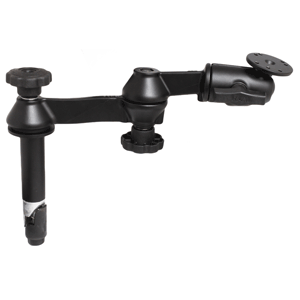 RAM MOUNT DOUBLE SWING ARM W/4" MALE TELE-POLE, NO FEMALE