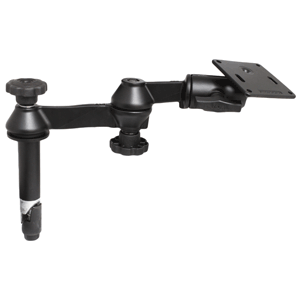 RAM MOUNT DOUBLE SWING ARM W/4" MALE & NO FEMALE TELE-POLE, VESA PLATE