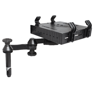 RAM MOUNT DOUBLE SWING ARM W/4" MALE TELE-POLE, LAPTOP TRAY