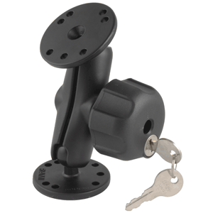 RAM MOUNT LOCKING DOUBLE SOCKET ARM W/2/2.5" BASES
