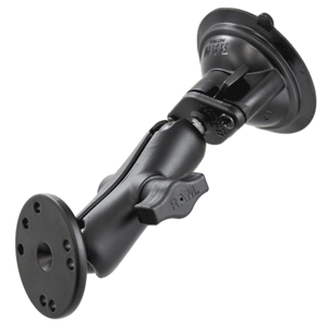 RAM MOUNT TWIST LOCK SUCTION CUP W/ROUND BASE ADAPTER