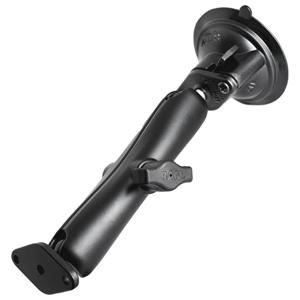 RAM MOUNT TWIST LOCK SUCTION CUP MOUNT W/LONG DOUBLE SOCKET ARM