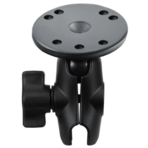 RAM MOUNT SHORT DOUBLE SOCKET ARM W/2.5" ROUND BASE