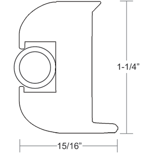 TACO FLEX VINYL RUB RAIL KIT, WHITE W/WHITE INSERT, 50'