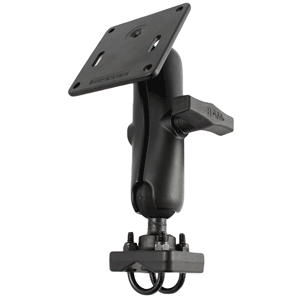 RAM MOUNT 1.5" RAIL MOUNT W/DOUBLE U-BOLT BASES & 3.625" SQUARE BASE