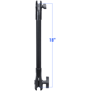 RAM MOUNT 18" LONG EXTENSION POLE W/1" AND 1.5" SINGLE OPEN SOCKETS