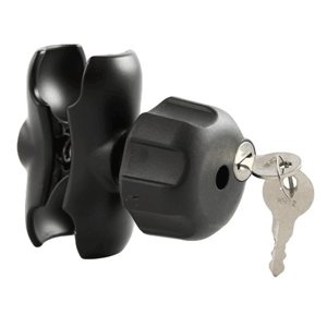 RAM MOUNT DOUBLE SOCKET ARM W/SMALL LOCKING KNOB F/1.5" BALL BASES