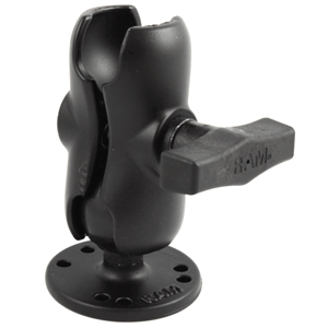 RAM MOUNT 1.5" BALL SHORT ARM W/2.5" ROUND BASE