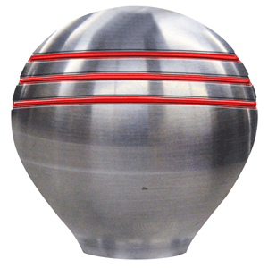 SCHMITT MARINE THROTTLE KNOB, 1-1/2", RED GROOVES