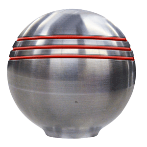 SCHMITT MARINE THROTTLE KNOB, 1-7/8", RED GROOVES