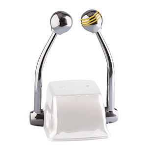 SCHMITT MARINE STANDARD CONTROL ARM SET W/GOLD THROTTLE KNOB & PLAIN SHIFT KNOB