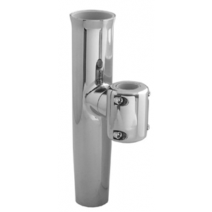 TACO STAINLESS STEEL CLAMP-ON ADJUSTABLE ROD HOLDER, FITS 1-11/16" & 1-15/16" O.D. PIPE