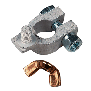 ANCOR TINNED BATTERY TERMINAL, 3/8" STUD, POSITIVE
