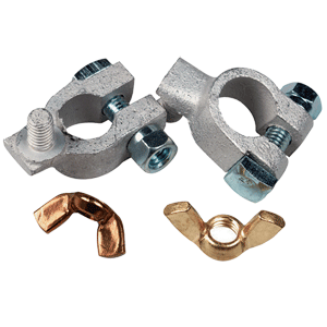 ANCOR TINNED BATTERY TERMINAL, 5/16" & 3/8" STUD, POSITIVE & NEGATIVE COMBO