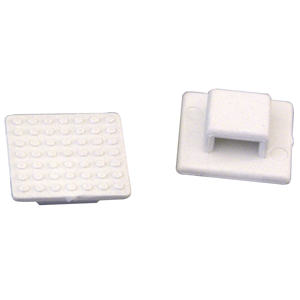 WELD MOUNT AT-3 SMALL WHITE NYLON WIRE TIE MOUNT, QTY. 100