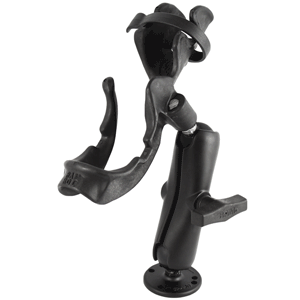 RAM MOUNT RAM-ROD 2000 FISHING ROD HOLDER W/RAM-ROD REVOLUTION RATCHET/SOCKET SYSTEM AND ROUND FLAT SURFACE BASE
