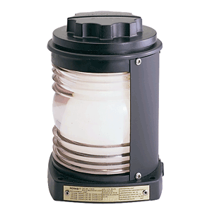 PERKO MASTHEAD LIGHT, BLACK PLASTIC, WHITE LENS