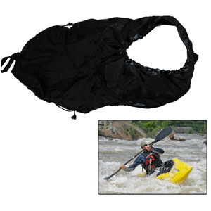 ATTWOOD UNIVERSAL FIT KAYAK SPRAY SKIRT, BLACK